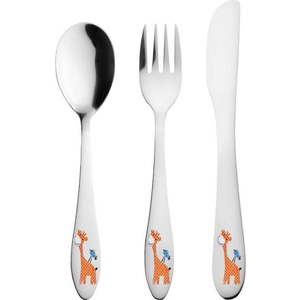 Nerezový dětský příbor ve stříbrné barvě 3 ks – Orion obraz