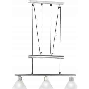 Závěsné svítidlo ve stříbrné barvě se skleněným stínidlem Stamina – Trio obraz