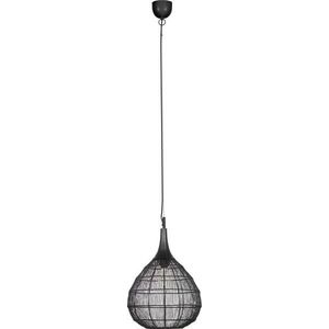 Matně černé závěsné svítidlo s kovovým stínidlem Soraya – Trio obraz