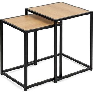 Odkládací stolky v sadě 2 ks v dekoru dubu 38x38 cm Noah – Bonami Essentials obraz