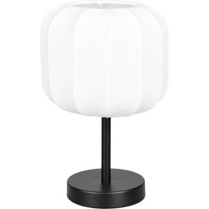 Bílá/matně černá kovová stolní lampa s textilním stínidlem (výška 30 cm) Madleine – Reality obraz