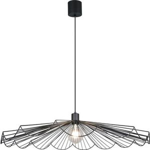 Černé kovové závěsné svítidlo s kovovým stínidlem ø 80 cm Margarita – Reality obraz