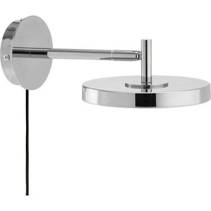 LED nástěnné svítidlo s ohybatelnou konstrukcí/stmívatelné do zásuvky v leskle stříbrné barvě ø 15 cm Asteria Wall Short – UMAGE obraz