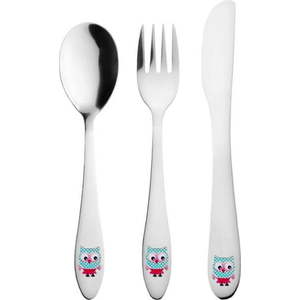 Nerezový dětský příbor ve stříbrné barvě 3 ks – Orion obraz