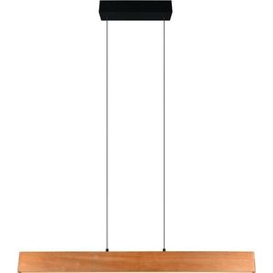 LED závěsné svítidlo v přírodní barvě s dřevěným stínidlem Edgewood – Trio obraz