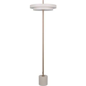 Slonovinová LED stmívatelná stojací lampa (výška 138 cm) Keaton – Trio obraz