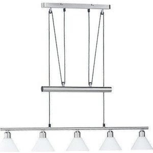 Závěsné svítidlo ve stříbrné barvě se skleněným stínidlem Stamina – Trio obraz