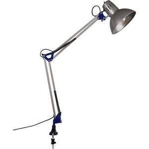 Stolní lampa s ohybatelnou konstrukcí/s klipem ve stříbrné barvě (výška 73, 5 cm) Tajo – Trio obraz