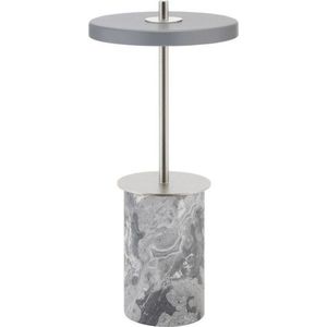 Šedá mramorová LED stmívatelná stolní lampa s kovovým stínidlem (výška 25, 5 cm) Asteria Move Mini – UMAGE obraz