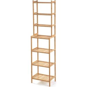 Bambusový koupelnový regál v přírodní barvě 40x154 cm Skaren – Bonami Essentials obraz