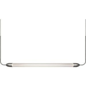 Ocelové závěsné svítidlo ve stříbrné barvě se skleněným stínidlem Lemon Squeeze Linear – UMAGE obraz