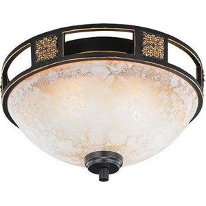 Černé stropní svítidlo se skleněným stínidlem ø 33 cm Quinta – Trio obraz