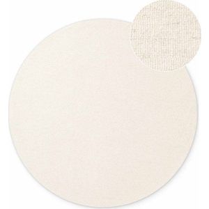 Krémový ručně tkaný vlněný kulatý koberec ø 200 cm Puristic Knots – Elle Decoration obraz