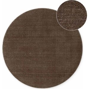 Hnědý ručně tkaný vlněný kulatý koberec ø 160 cm Greenwich – Ted Baker obraz