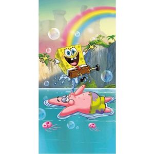 Bavlněná dětská osuška 70x140 cm Sponge Bob "Tropical Duo" – Jerry Fabrics obraz