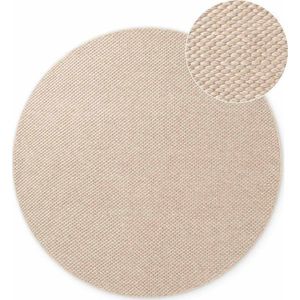 Béžový ručně tkaný vlněný kulatý koberec ø 160 cm Lyon Beans – Elle Decoration obraz