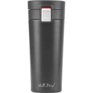 Černý cestovní termohrnek Vialli Design Fuori, 400 ml obraz