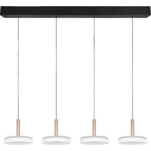 LED stmívatelné závěsné svítidlo v černobílo-zlaté barvě se skleněným stínidlem Celeste – Trio obraz