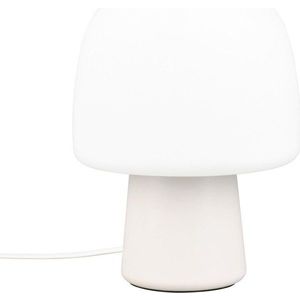 Bílá stolní lampa se skleněným stínidlem (výška 27 cm) Steen – Trio obraz