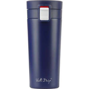 Tmavě modrý cestovní termohrnek Vialli Design Fuori, 400 ml obraz