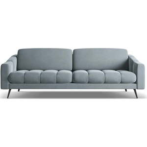 Světle modrá sametová pohovka 238 cm Nalu – Makamii obraz