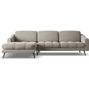 Béžová sametová rohová pohovka (levý roh) Nalu – Makamii obraz