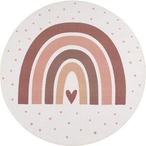 Krémový pratelný dětský koberec ø120 cm Coco 1132 – Ayyildiz Carpets obraz