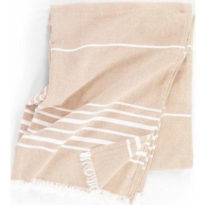 Béžová bavlněná deka 150x200 cm Solene – Tiseco Home Studio obraz