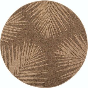 Hnědý kulatý vnitřní a venkovní koberec ø 120 cm Timber 1403 – Ayyildiz Carpets obraz