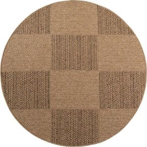 Hnědý kulatý vnitřní a venkovní koberec ø 120 cm Timber 1405 – Ayyildiz Carpets obraz