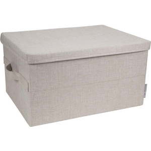 Béžový látkový úložný box s víkem 45x34x25 cm Soft Storage – Bigso obraz