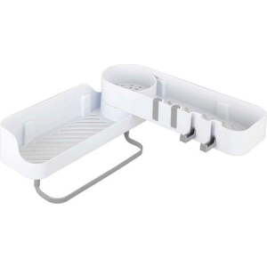Bílá rohová samodržící koupelnová polička - Maximex obraz