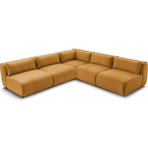 Rohová pohovka (variabilní) v hořčicové barvě Jeanne – Bobochic Paris obraz