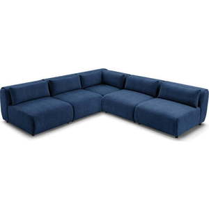 Tmavě modrá rohová pohovka (variabilní) Jeanne – Bobochic Paris obraz
