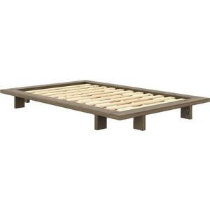 Hnědá jednolůžková postel z borovicového dřeva s roštem 120x200 cm Japan – Karup Design obraz