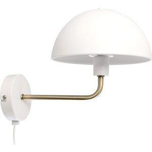 Nástěnná lampa v bílo-zlaté barvě Leitmotiv Bonnet, výška 25 cm obraz