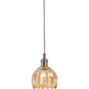 Jantarové kovové závěsné svítidlo se skleněným stínidlem ø 13 cm Gota – Markslöjd obraz