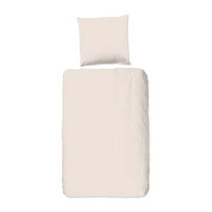 Béžové bavlněné povlečení na jednolůžko Good Morning Universal, 140 x 220 cm obraz