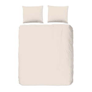 Béžové bavlněné povlečení na dvoulůžko Good Morning, 220 x 240 cm obraz