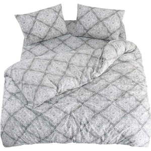 Šedé povlečení na dvoulůžko/prodloužené s prostěradlem/4dílné 200x220 cm Geometric – Mila Home obraz