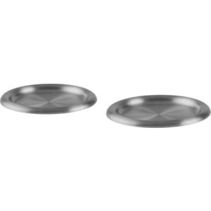 Nerezové talíře v sadě 2 ks ve stříbrné barvě ø 28 cm Roto – noo.ma obraz