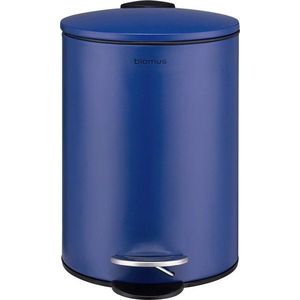 Modrý nášlapný ocelový odpadkový koš 3 l Tubo – Blomus obraz