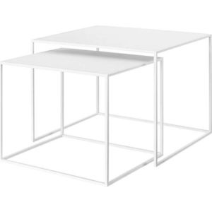 Bílé kovové konferenční stolky v sadě 2 ks 50x60 cm Fera – Blomus obraz