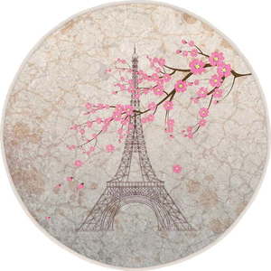 Světle růžový pratelný kulatý koberec vhodný pro robotické vysavače ø 120 cm Comfort – Mila Home obraz