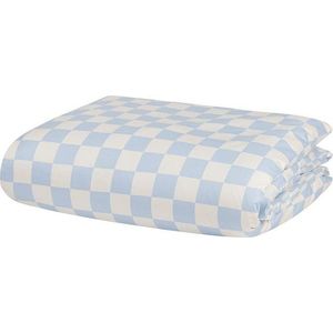 Světle modrý/krémový povlak na peřinu na jednolůžko z bavlněného saténu 140x200 cm Plu – noo.ma obraz