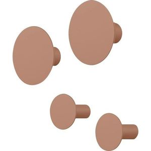 Hnědé nástěnné háčky v sadě 4 ks Ponto – Blomus obraz
