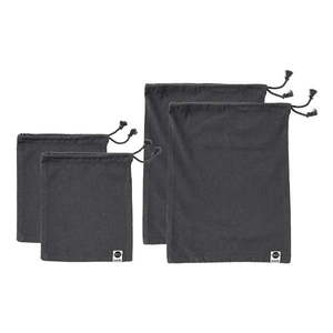 Sada 4 černých svačinových sáčků z recyklované bavlny Ladelle Eco obraz