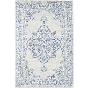 Modro-krémový venkovní koberec NORTHRUGS Tilos, 200 x 290 cm obraz