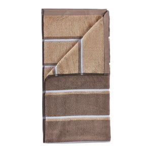 Hnědý/béžový bavlněný ručník 50x100 cm Sauna – Zone obraz