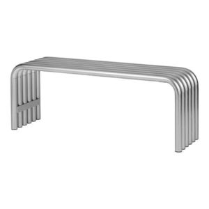 Kovová zahradní lavice ve stříbrné barvě Nokk – noo.ma obraz